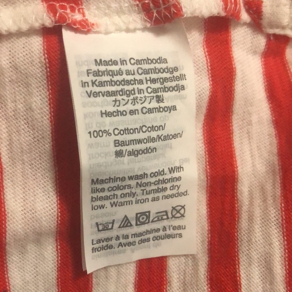 J. Crew L’amore è Cieco red and white striped boatneck 3/4 sleeve top, Large - Picture 11 of 12